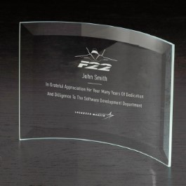 F-22 Crescent Medium Glass Award